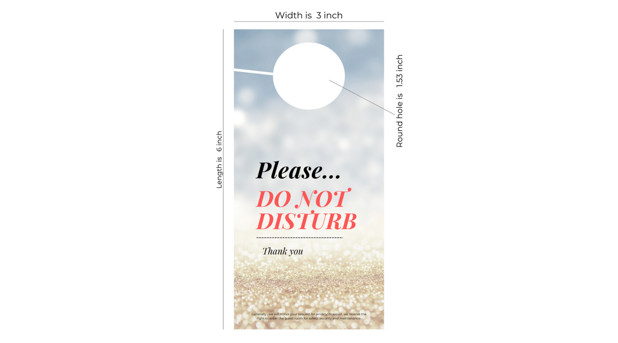 Hotel Do Not Disturb DND Sign, Pack of 200 DND Signs